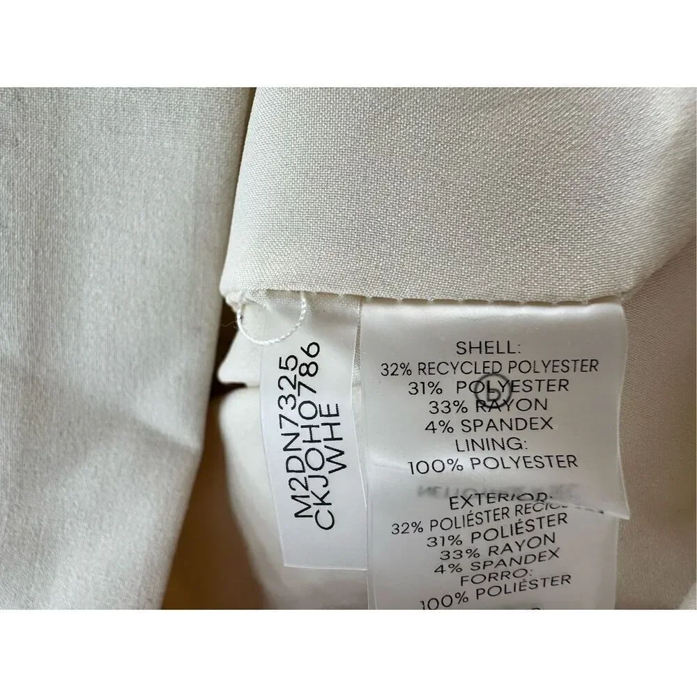 Calvin Klein Pale Yellow Belted Pencil Skirt Size 8 New